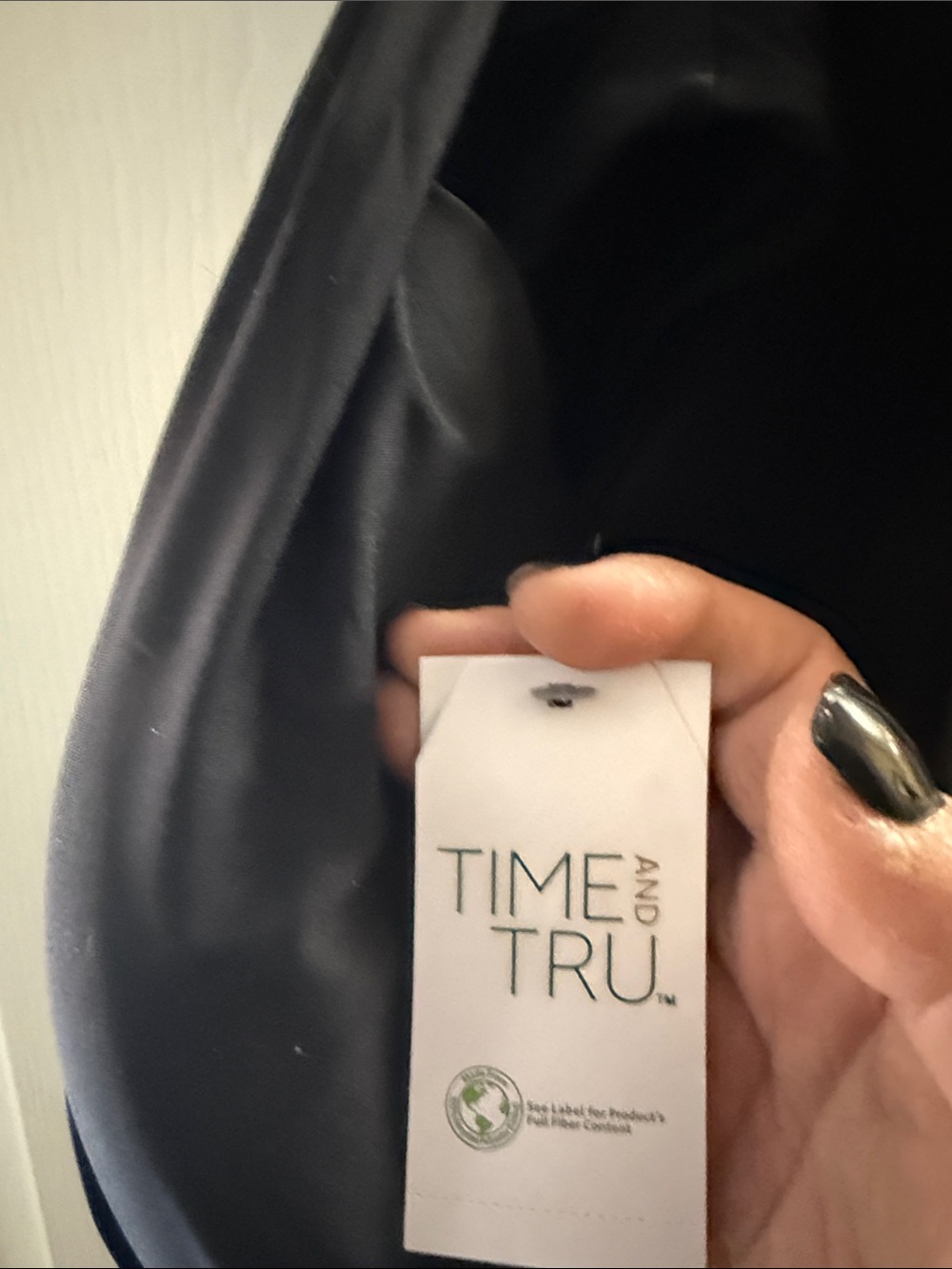 Time and Tru Black Halter One-Piece Swimsuit - Picture 2 of 5
